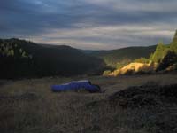 Boots and sleeping bag - Alleghany, CA