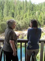 Trail Angel "Betty" and view of Yuba River (south fork)