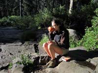 Hot chocolate on the river bank - Hampshire Rocks State Campground