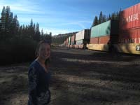 Double-decker box cars on the Central Pacific