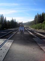 Old Donner Summit Rd. crossing the Central Pacific RR tracks