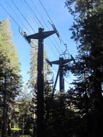 Chair lift towers for the Sugar Bowl ski resort