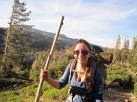 Headed towards Mexico on Pacific Crest Trail,  Lake Angela in distance