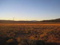 Straight power line across Martis Valley