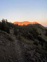 Trail in fading daylight