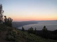 South Lake Tahoe with Monument Peak in distance